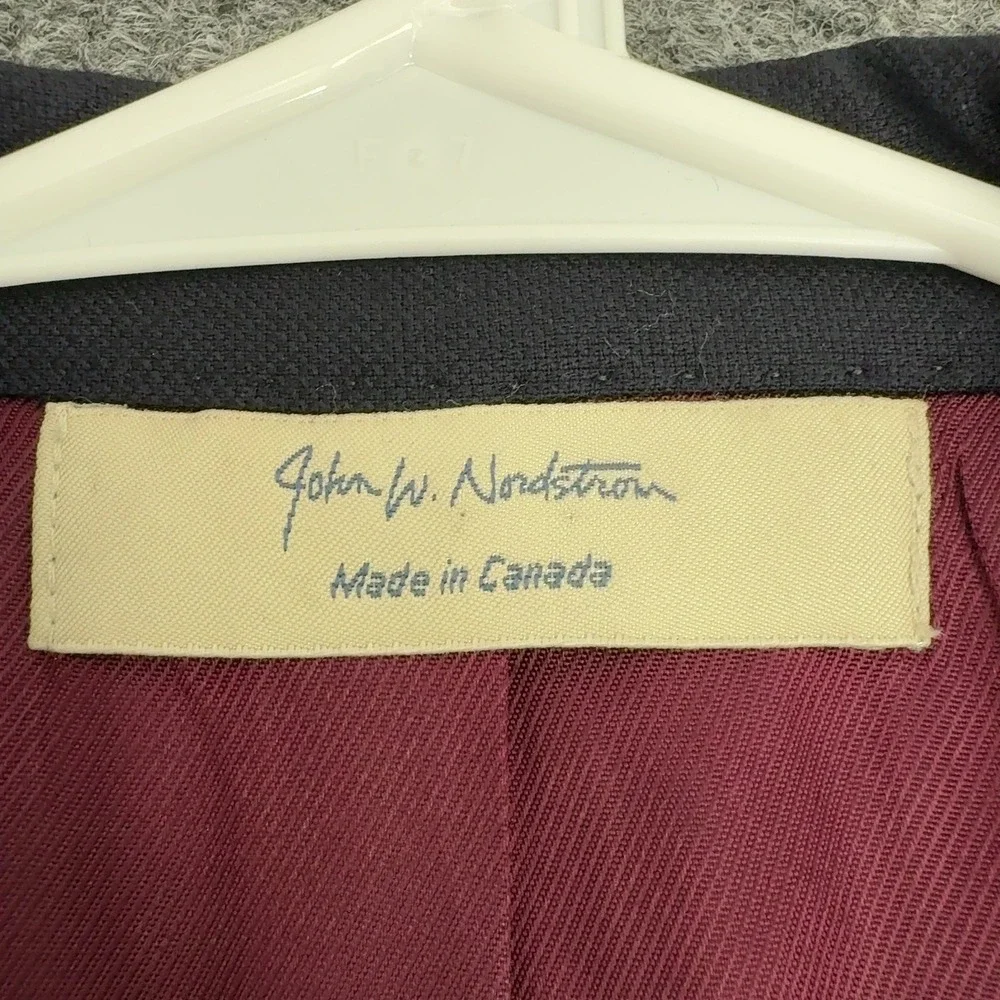 John W Nordstrom Suit Jacket Mens 42R Navy Wool Professional Classic Style